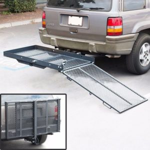 400 lb Power Wheelchair Scooter Mobility Folding Tow Hitch Bumper Carrier Lift Rack Hauler Loading Ramp