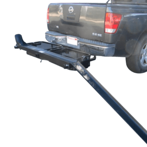 dirt bike motorcycle tow hitch carrier rack with storage cargo baskets assembled