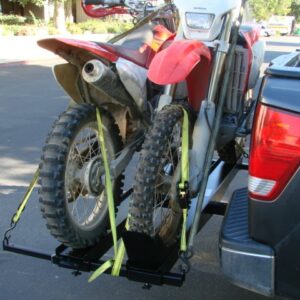 Dual Double Motorcycle Dirtbike Tow Hitch Receiver Carrier Rack Hauler