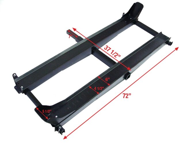 Extra Wide 1000 lb Double Dual Dirt Bike E-Bike Motorcycle Hitch Carrier  with Auxiliary 2 Towing Receiver