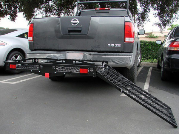 Heavy Duty Steel 30 x 50 500 Lb Wheelchair Mobility Scooter Tow Hitch Carrier Rack Loading Ramp