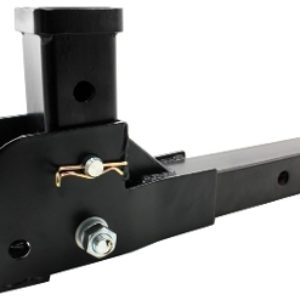 Folding 2" Inch Hitch Shank Adapter to Fold Up Cargo, Scooter, or Wheelchair Carriers