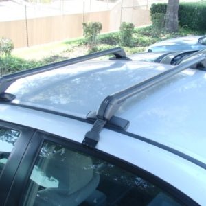 Universal Aluminum Roof Rack Top Cross Bars with Lock - Clamps to Door Frame