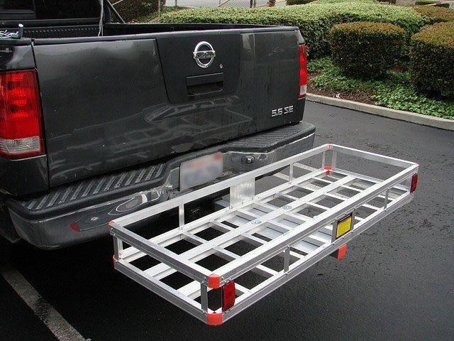 60 x22 aluminum tow hitch mounted cargo carrier travel luggage rack basket 500 lbs capacity