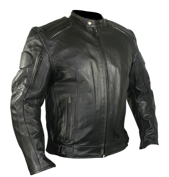 Leather Armored Motorcycle Jacket
