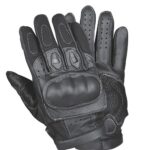 Mens Leather Gel Padded Palm Armor Motorcycle Racing Gloves