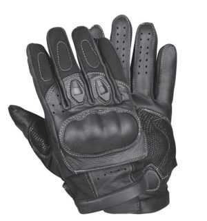 Mens Leather Gel Padded Palm Armor Motorcycle Racing Gloves