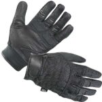 Leather-and-Mesh Motorcycle Gloves