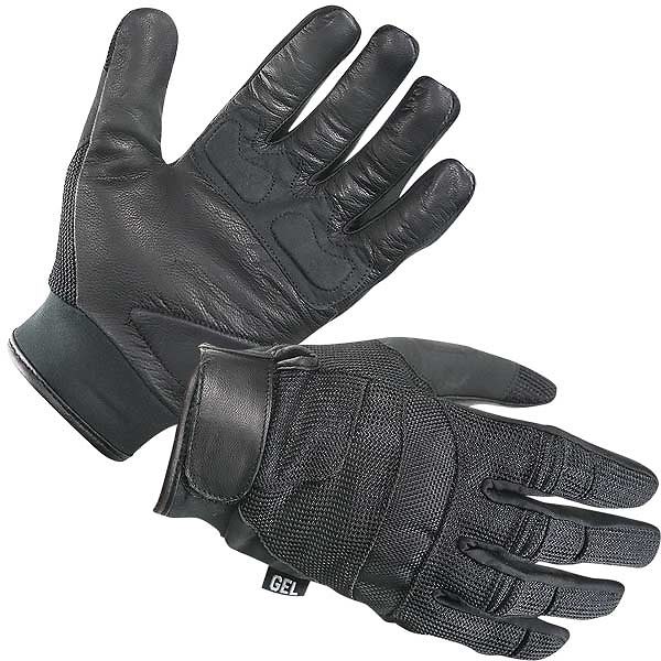 AM879G Leather-and-Mesh Motorcycle Gloves