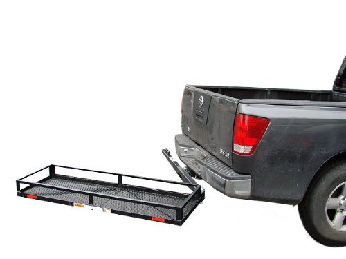 Swing Away Stowaway Tow Hitch Carrier Rack Basket Box with 600 Lbs capacity and pivots 360° swing