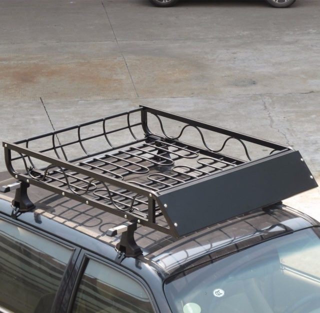 XL 500 lb Car Roof Top Luggage Cargo Rack Basket Van SUV Jeep