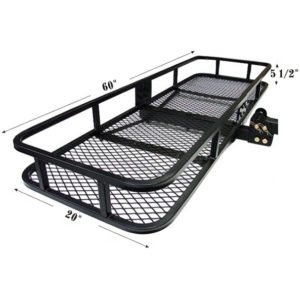 60″ Inches x 20″ Inches Folding Tow Hitch Cargo Carrier Basket Dimensions