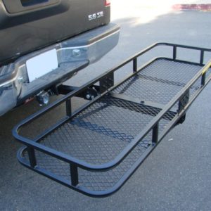 500 Lb 60×20 Folding Tow Hitch Cargo Carrier Rack Basket Hauler for 2″ Inch Class III and IV