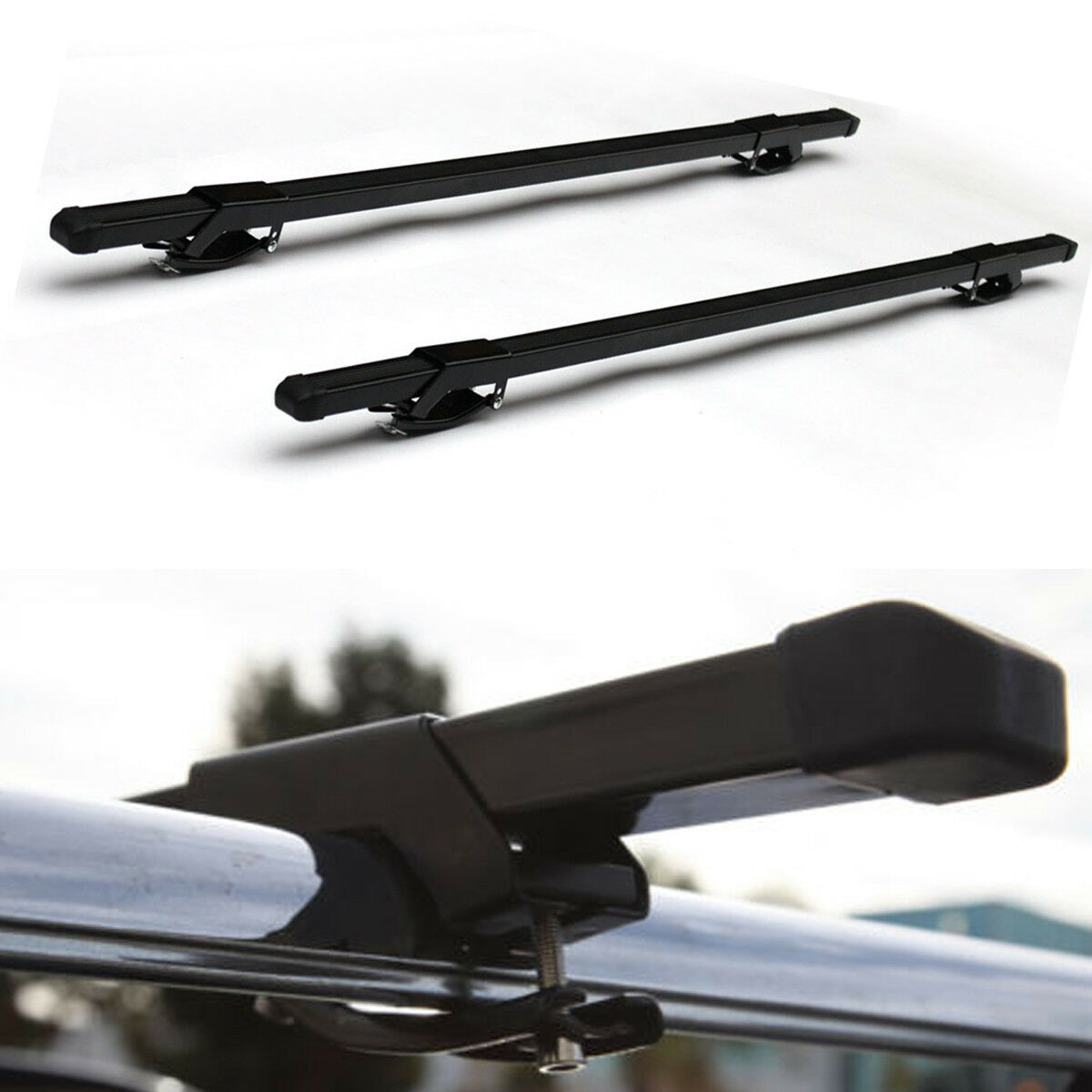 2 x 54 Universal Top Roof Rack Cross Bar Luggage For 4 Door Car SUV Truck  Jeep