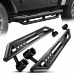 Side Armor Bars Nerf Step Black For 07-17 Jeep Wrangler JK & Unlimited 4 Door 4D
