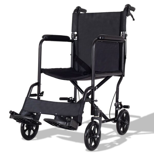 FDA Approved Lightweight Foldable Medical Wheelchair w/ Hand Brakes