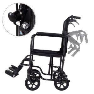 FDA Approved Lightweight Foldable Medical Wheelchair w/ Hand Brake Collapse