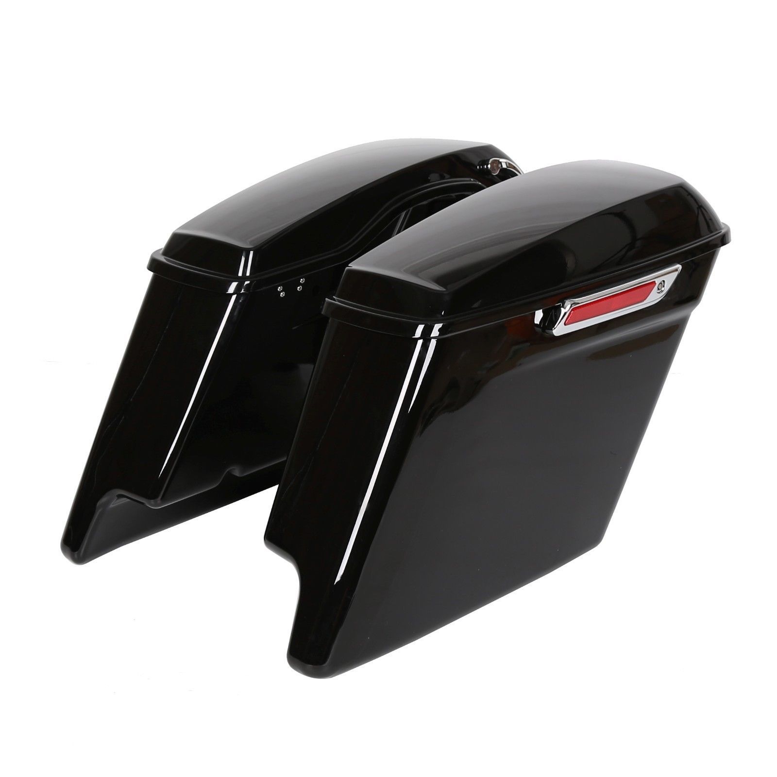 Matt black Regular lids of 4.5/" extended ABS Saddlebags for harley 2014-2018