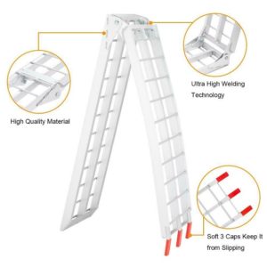 High Quality Pair Set 7.5′ Ft Aluminum Arched Folding Loading Ramps