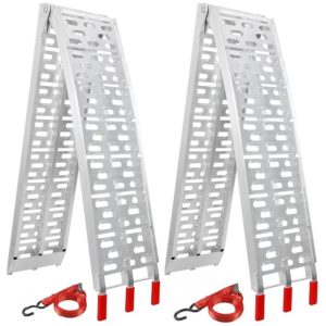 Pair Set 7.5' Ft Long Aluminum Arched Folding Loading Ramps Pickup Truck for Motorcycle Dirt Bike Quad ATV Lawnmower