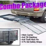 Folding Power Wheelchair Mobility Scooter Tilt Up Tow Hitch Carrier Rack Lift Combo Savings Package Complete Kit