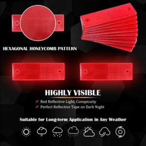 Highly Visible Red Reflectors Suitable for Any Weather Condition