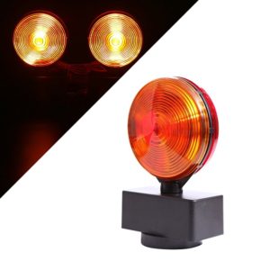 LED 2 Pc Magnetic Towing Trailer Lights Kit Amber Flashing Color