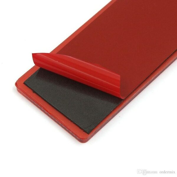 Red Rectangular Stick-On Warning Reflectors - Waterproof and Self-Adhesive