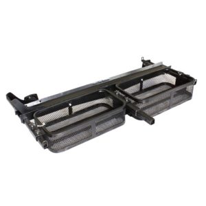 Tow Hitch Carrier Rack for Motorcycle with Two Cargo Baskets for Gas Cans