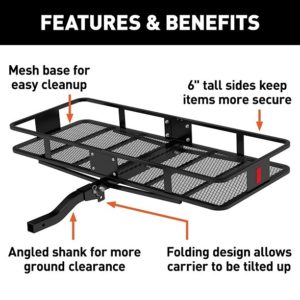 60″ x 24″ Folding Tow Hitch Cargo Carrier Features and Benefits