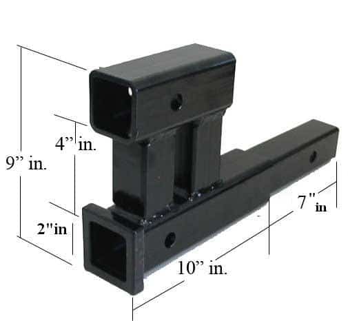 Dual Hitch Receiver Rise Drop Adapter Extender Dimensions