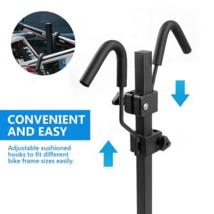 Adjustable cushioned hooks to fit different bike frames