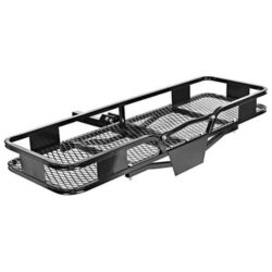60" Inch x 20" Inch Folding Tow Hitch Cargo Carrier Rack Travel Luggage Rack Basket - 500 lbs Capacity