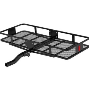 XL 60″ Inch x 24″ Inch Folding Tow Hitch Cargo Carrier Travel Luggage Rack Basket – 500 lb Capacity