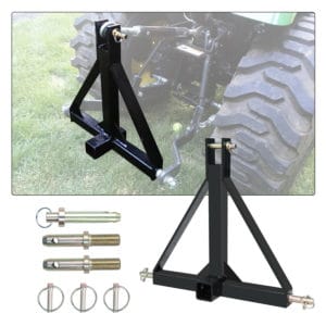 Tractor 3 Point 2" Receiver Trailer Hitch Category 1 Tow Drawbar Adapter - 1500 Lbs Capacity
