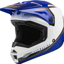 Fly Racing Kinetic Vision Helmet Off Road Dirt Bike ATV White/Blue