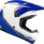 Fly Racing Kinetic Vision Helmet Off Road Dirt Bike ATV White/Blue 2