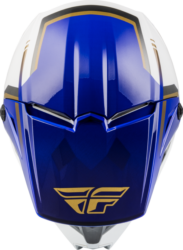 Fly Racing Kinetic Vision Helmet Off Road Dirt Bike ATV White/Blue 3