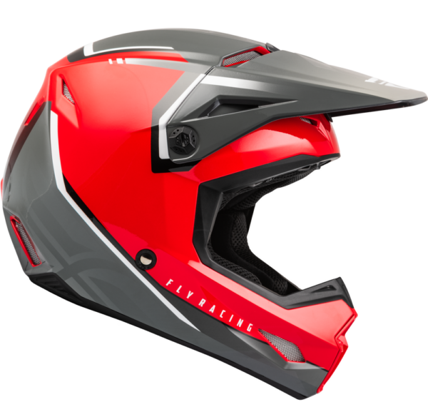 Fly Racing Kinetic Vision Full Face Helmet red/grey 2