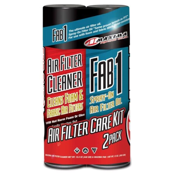 Maxima Air Filter Cleaner and Fab 1 Air Filer Oil Care Combo Kit