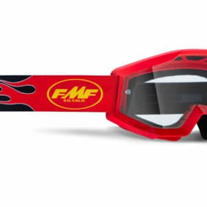 FMF Powercore MX Goggle Flame Red Clear Lens