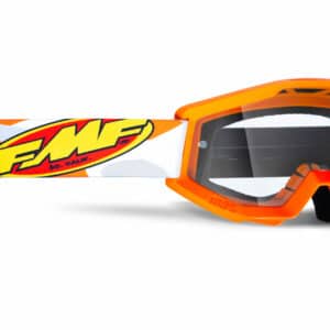 FMF Powercore MX Goggle Orange Assault Grey Camo Clear Lens