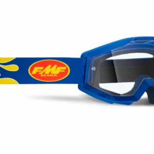FMF Powercore MX Goggle Flame Navy Blue Clear Lens