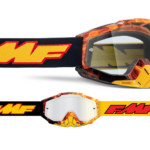 FMF Powerbomb MX Goggle Yellow Spark Clear Lens Dirt Bike Off Road ATV UTV