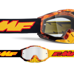 FMF Powerbomb MX Goggle Yellow Spark Clear Lens Dirt Bike Off Road ATV UTV