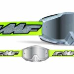 FMF PowerBomb MX Offroad Goggles - Rocket Lime / Silver Mirror Lens