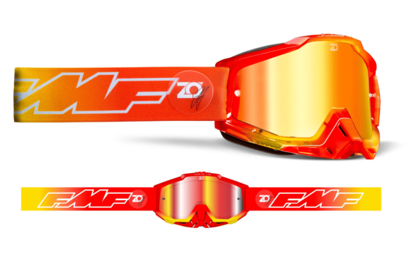 FMF PowerBomb MX Offroad Osborn Goggles - Orange / Red Mirror Lens