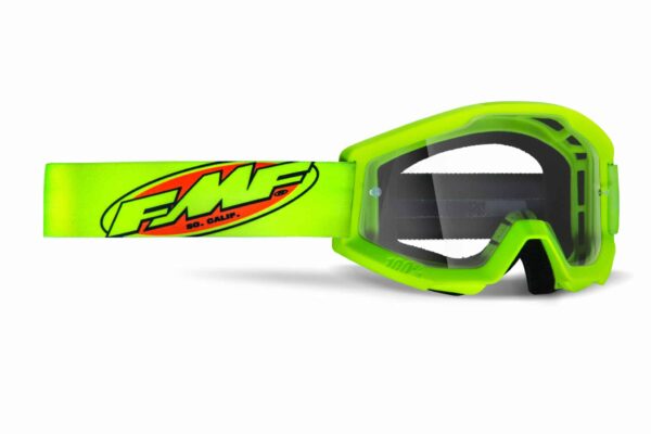 FMF Powercore MX Goggle Yellow Clear Lens – Lime Green