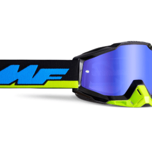 FMF Racing PowerBomb MX Offroad Goggles - Talledega Black/Purple w/Blue Mirror Lens