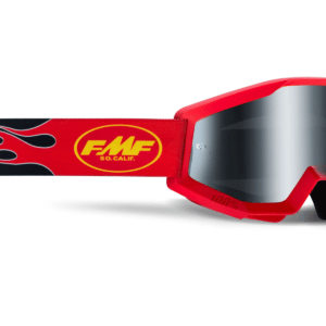 FMF Racing Powercore Sand Flame MX Offroad Goggles - Red / Smoke Lens